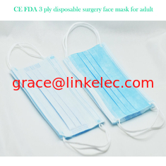 China CE FDA Certificated 3 Ply Non Woven Disposable Surgery Face Mask Wholesale Made In China supplier