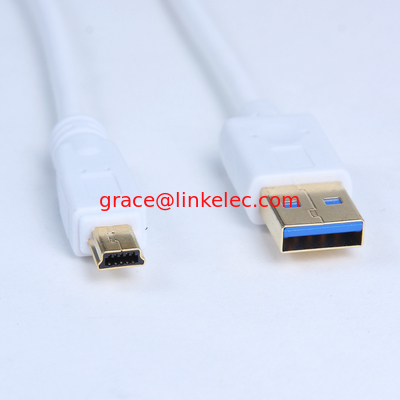 USB3.0 AM to mini 10pin USB cable 1.5M White,blue.black supplier