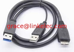 Usb 3.0 y cable micro b cable, splitter cable, male to male cable 1m supplier