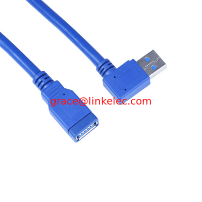 30CM 1FT USB 3.0 A Male Plug to A Female Right Angle Jack Extension Cable Cord supplier