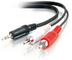High quality dc3.5 to 2rca cable(3.5mm male stereo jack to 2 male rca plugs cable ) supplier