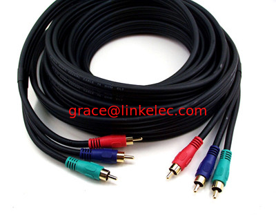 3RCA male to 3RCA male cable with golden plated supplier