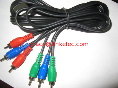 3RCA male to 3RCA male cable with golden plated supplier