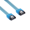 Factory Wholesale 7pin SATA Cable female to female with Clip Transparent Blue supplier
