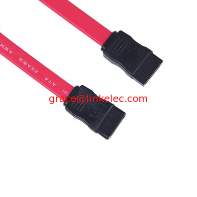 High speed flat red mini sata cable 7pin t0 7pin ,Sata cable 7p female to female supplier