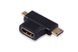 HDMI F to MINI M+MICRO M Gold Plated Adapter (Black) support 3D supplier