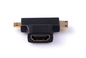 HDMI F to MINI M+MICRO M Gold Plated Adapter (Black) support 3D supplier