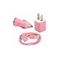 USB AC Wall Charger and Car Charger+Data Cable for Apple iPod Touch or iPhone4 4S 4G Pink supplier