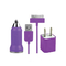 USB AC Wall Charger and Car Charger+Data Cable for Apple iPod Touch iPhone4 4S 4G Purple supplier