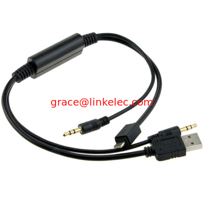 BMW 8pin cable with 3.5MM AUX Interface Adapter for MINI iPOD iPHONE 5 5S 5C Lighting supplier