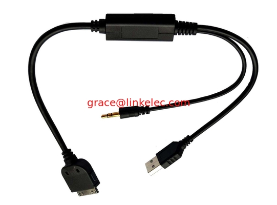 BMW cable Interface AuxInput USB Charge Adapter 30PIN Connector for iPod iPhone Data Cable supplier