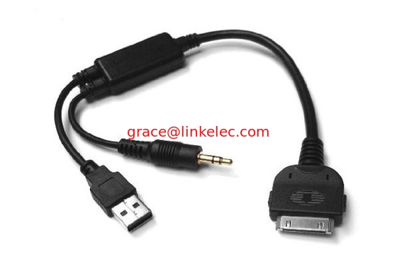 BMW cable Interface AuxInput USB Charge Adapter 30PIN Connector for iPod iPhone Data Cable supplier