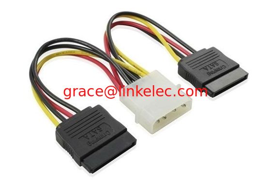 SATA power cable for computer Hard Drive,SATA 4P/ 2*15P POWER CABLE 35mm