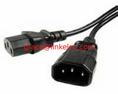 Power Extension Cable IEC Male to Female UPS Lead C14 to C13 0.5m